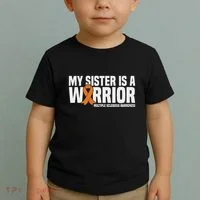 My Sister Is A Warrior Ms Multiple Sclerosis Awareness Toddler T-Shirt thumb 2