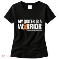 My Sister Is A Warrior Ms Multiple Sclerosis Awareness Women's T-Shirt thumb 0