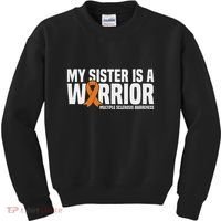 My Sister Is A Warrior Ms Multiple Sclerosis Awareness Kids Sweatshirt thumb 0