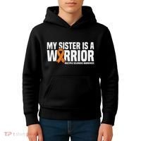 My Sister Is A Warrior Ms Multiple Sclerosis Awareness Kids Hoodie thumb 4