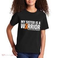 My Sister Is A Warrior Ms Multiple Sclerosis Awareness Kids T-Shirt thumb 2