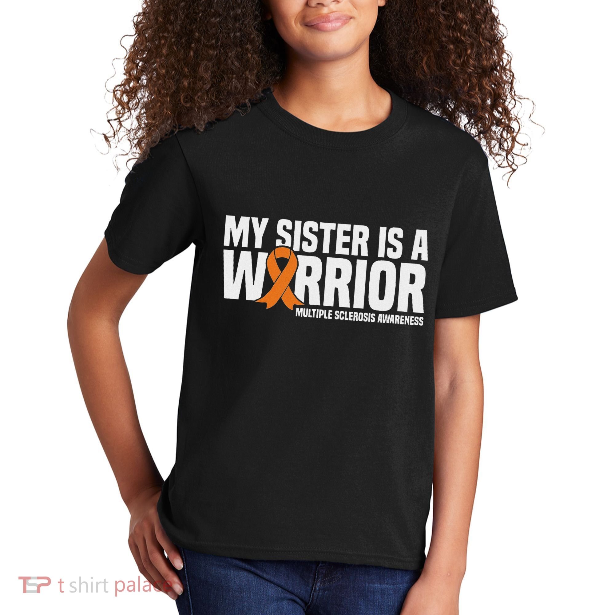My Sister Is A Warrior Ms Multiple Sclerosis Awareness Kids T-Shirt