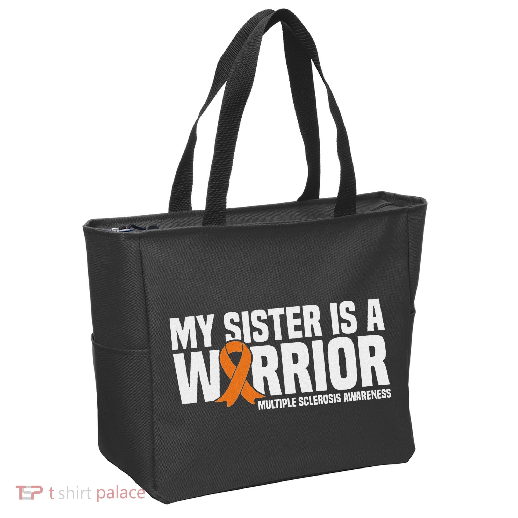 My Sister Is A Warrior Ms Multiple Sclerosis Awareness Tote Bag