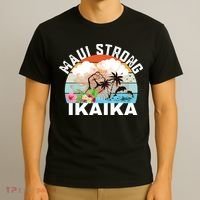 Maui Strong Ikaika Lahaina Banyan Tree Maui Hawaii Shoreline T-Shirt thumb 3