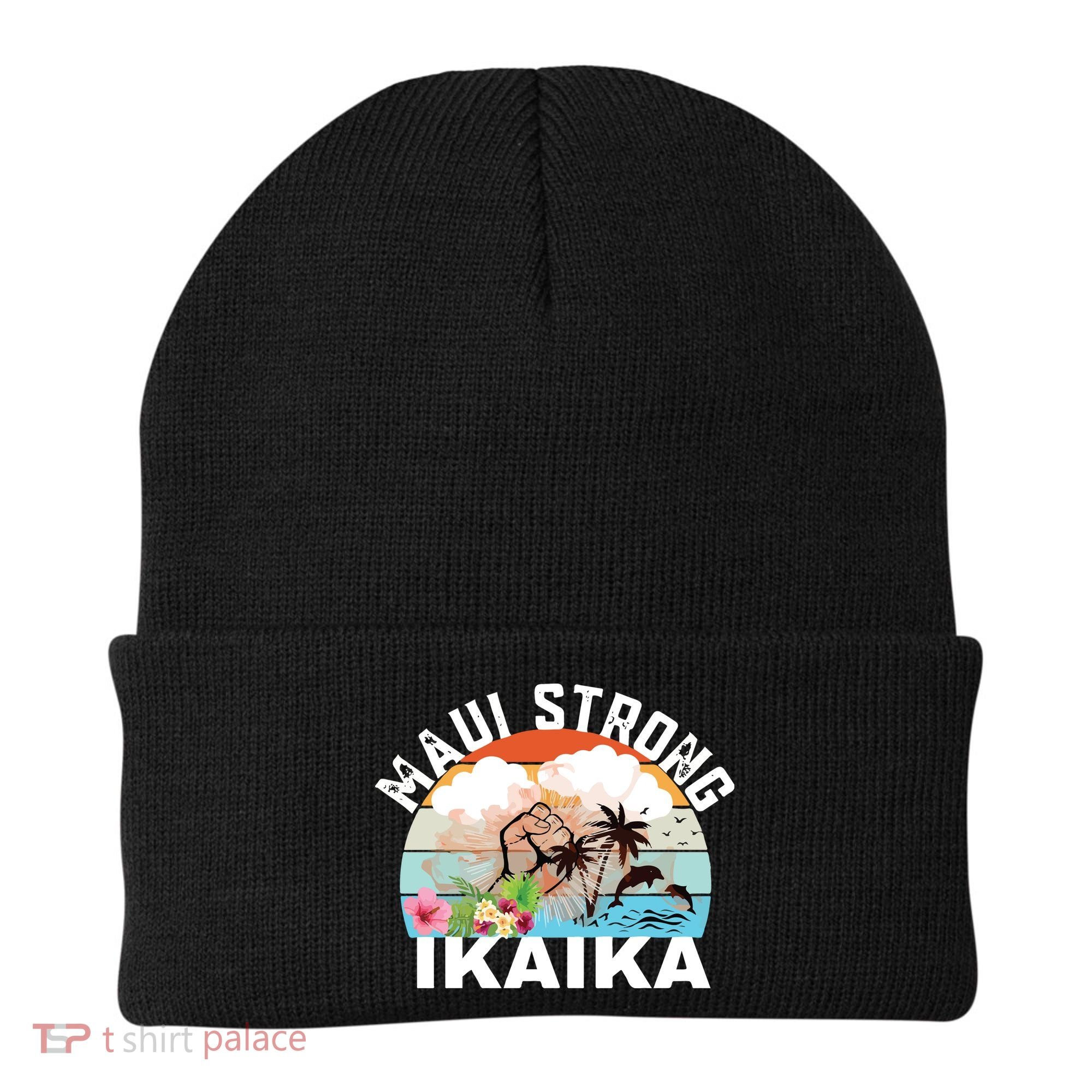 Maui Strong Ikaika Lahaina Banyan Tree Maui Hawaii Shoreline Beanie