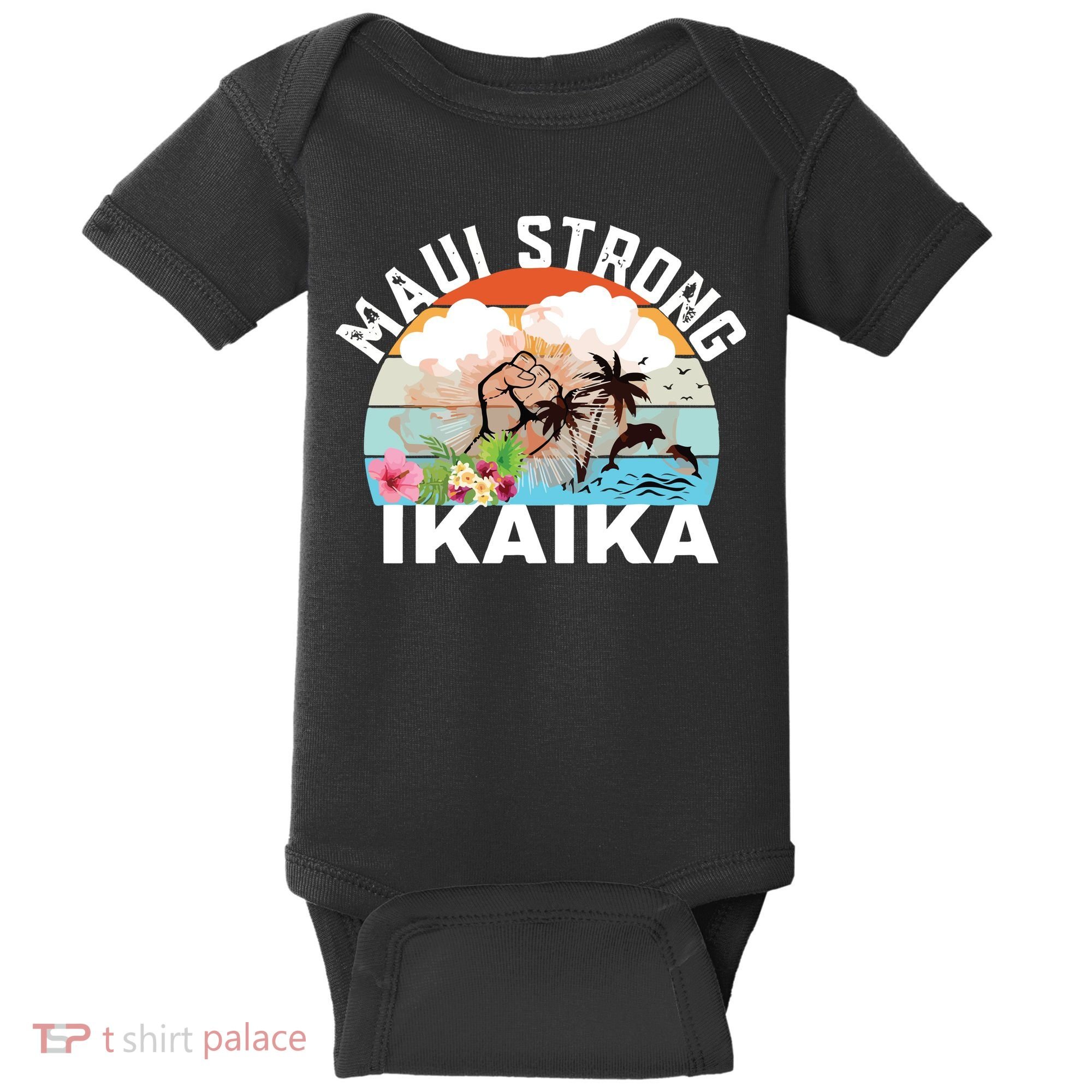 Maui Strong Ikaika Lahaina Banyan Tree Maui Hawaii Shoreline Baby Bodysuit