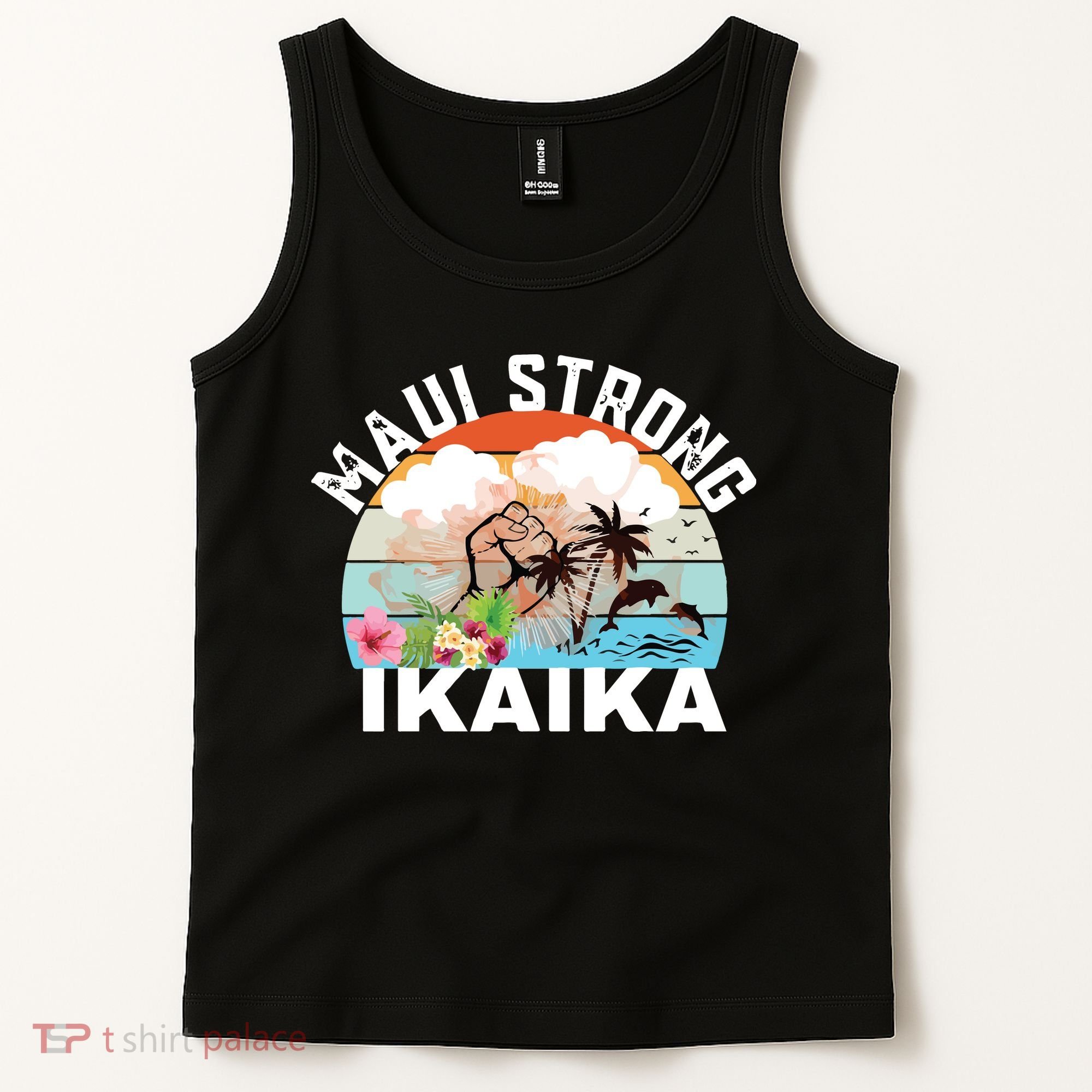Maui Strong Ikaika Lahaina Banyan Tree Maui Hawaii Shoreline Tank Top