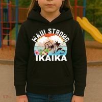 Maui Strong Ikaika Lahaina Banyan Tree Maui Hawaii Shoreline Kids Hoodie thumb 3