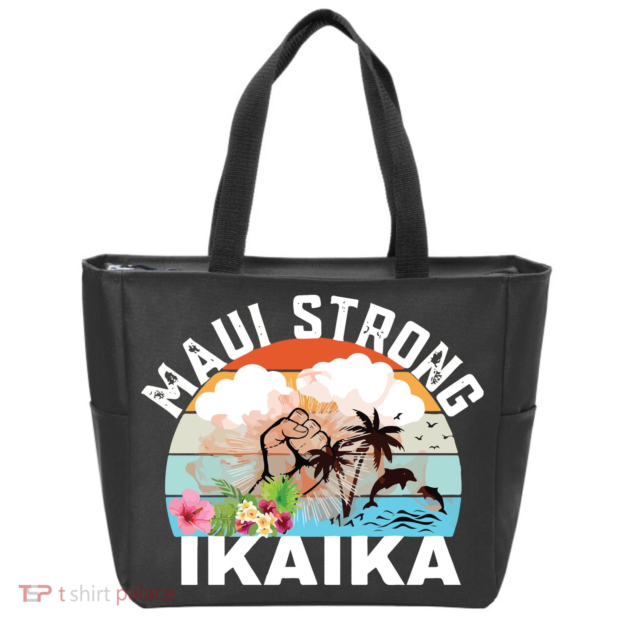 Maui Strong Ikaika Lahaina Banyan Tree Maui Hawaii Shoreline Tote Bag