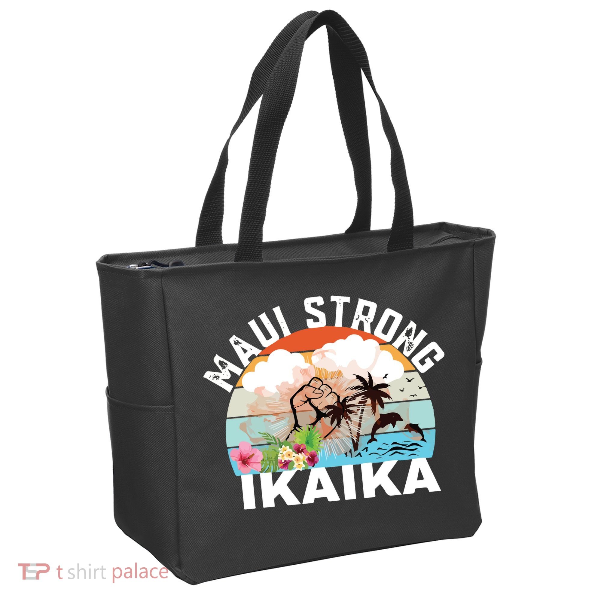 Maui Strong Ikaika Lahaina Banyan Tree Maui Hawaii Shoreline Tote Bag