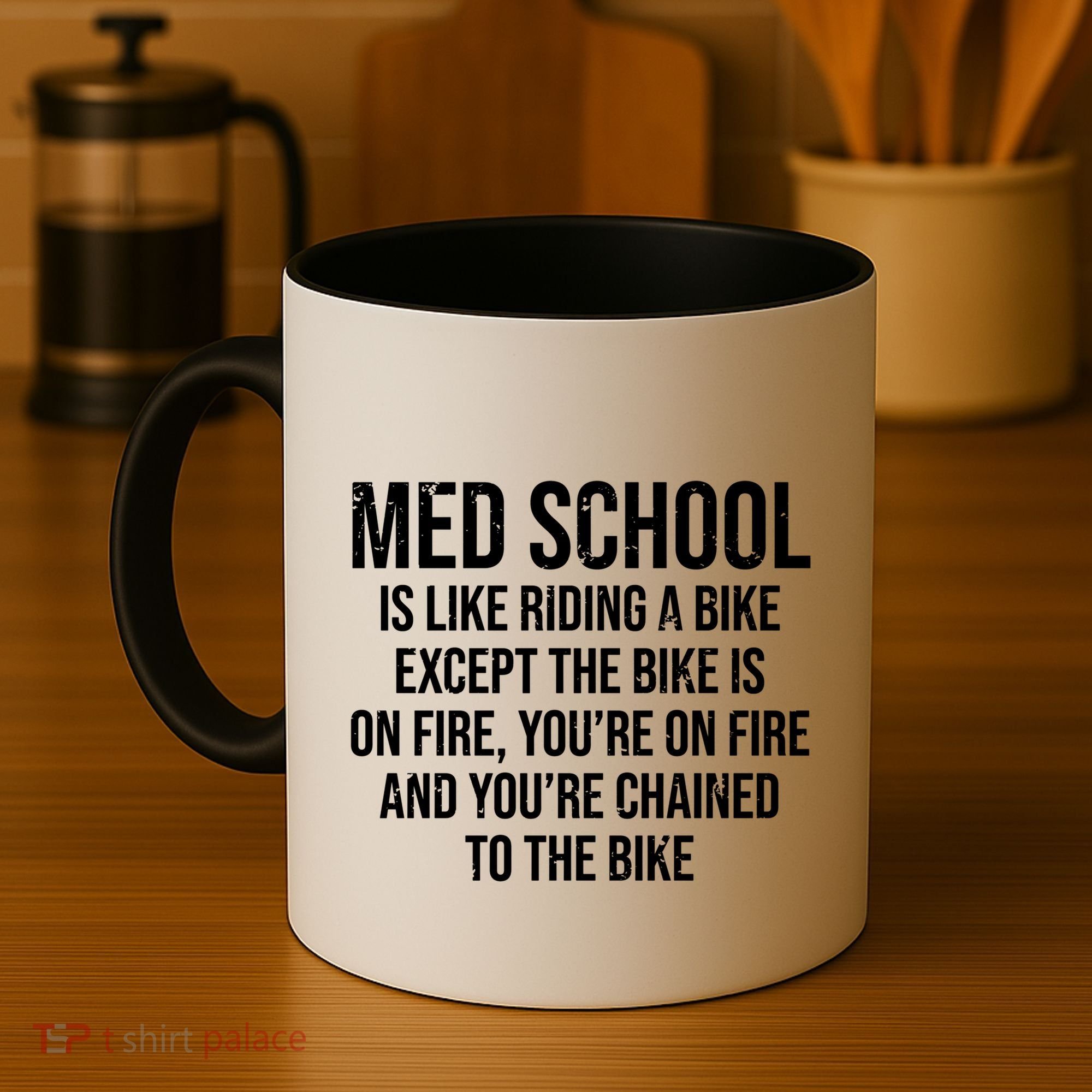 Med School Is Like Riding A Bike Fire Funny Medical Student Gift Coffee Mug
