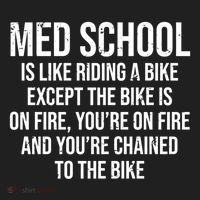 Med School Is Like Riding A Bike Fire Funny Medical Student Gift Beanie thumb 2