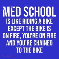 Med School Is Like Riding A Bike Fire Funny Medical Student Gift Mousepad thumb 1