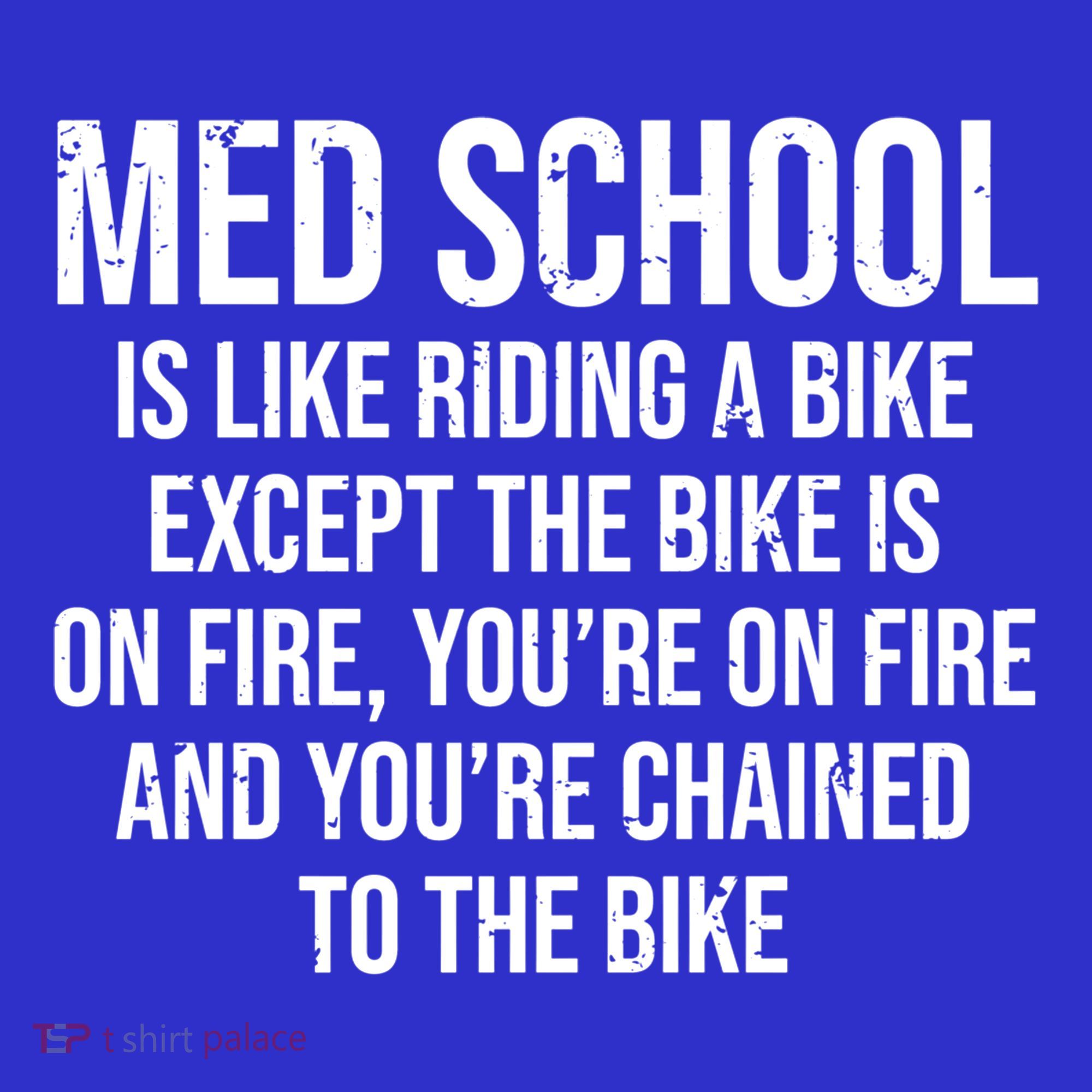 Med School Is Like Riding A Bike Fire Funny Medical Student Gift Visor