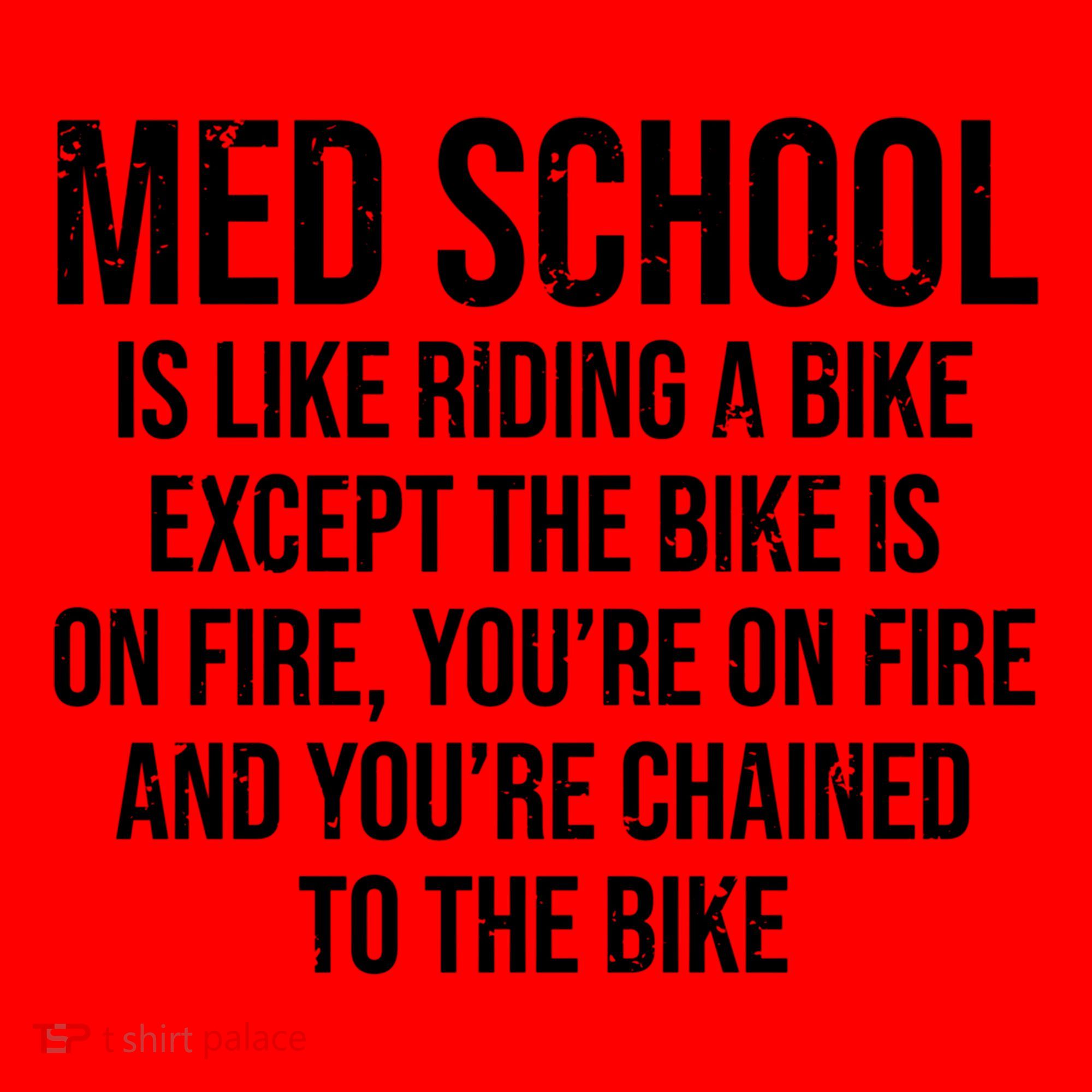 Med School Is Like Riding A Bike Fire Funny Medical Student Gift Santa Hat