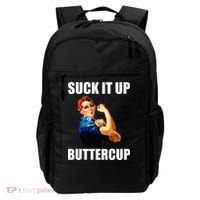 Motivational Suck It Up Buttercup Rosie Riveter Backpack thumb 0