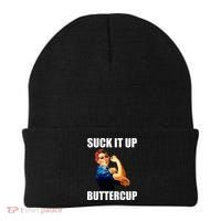 Motivational Suck It Up Buttercup Rosie Riveter Beanie thumb 0