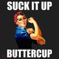 Motivational Suck It Up Buttercup Rosie Riveter Hat thumb 2