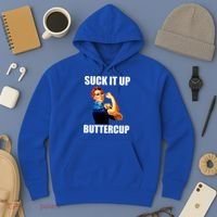 Motivational Suck It Up Buttercup Rosie Riveter Hoodie thumb 3