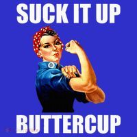 Motivational Suck It Up Buttercup Rosie Riveter Long Sleeve Shirt thumb 2