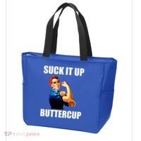 Motivational Suck It Up Buttercup Rosie Riveter Tote Bag thumb 3