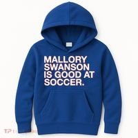 Mallory Swanson Is Good At Soccer Kids Hoodie thumb 0