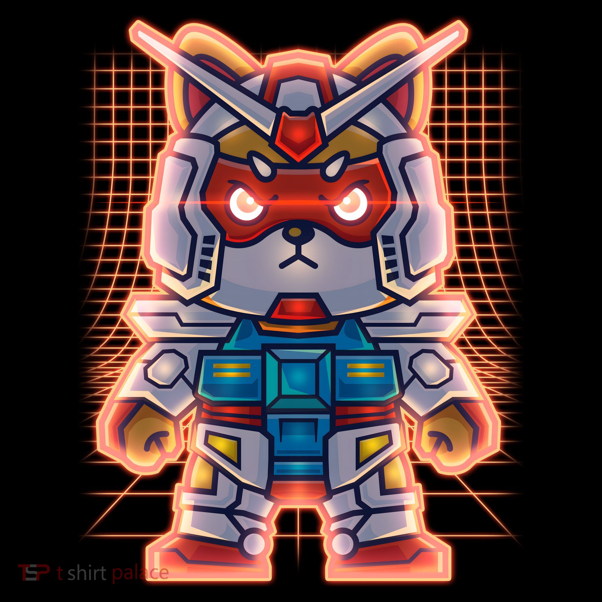 Mecha Shibi Inu Dog Robot Fighter Anime T-Shirt