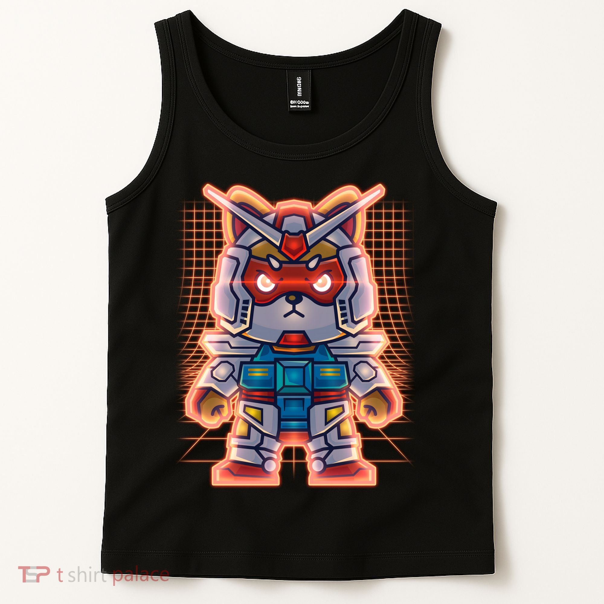 Mecha Shibi Inu Dog Robot Fighter Anime Tank Top
