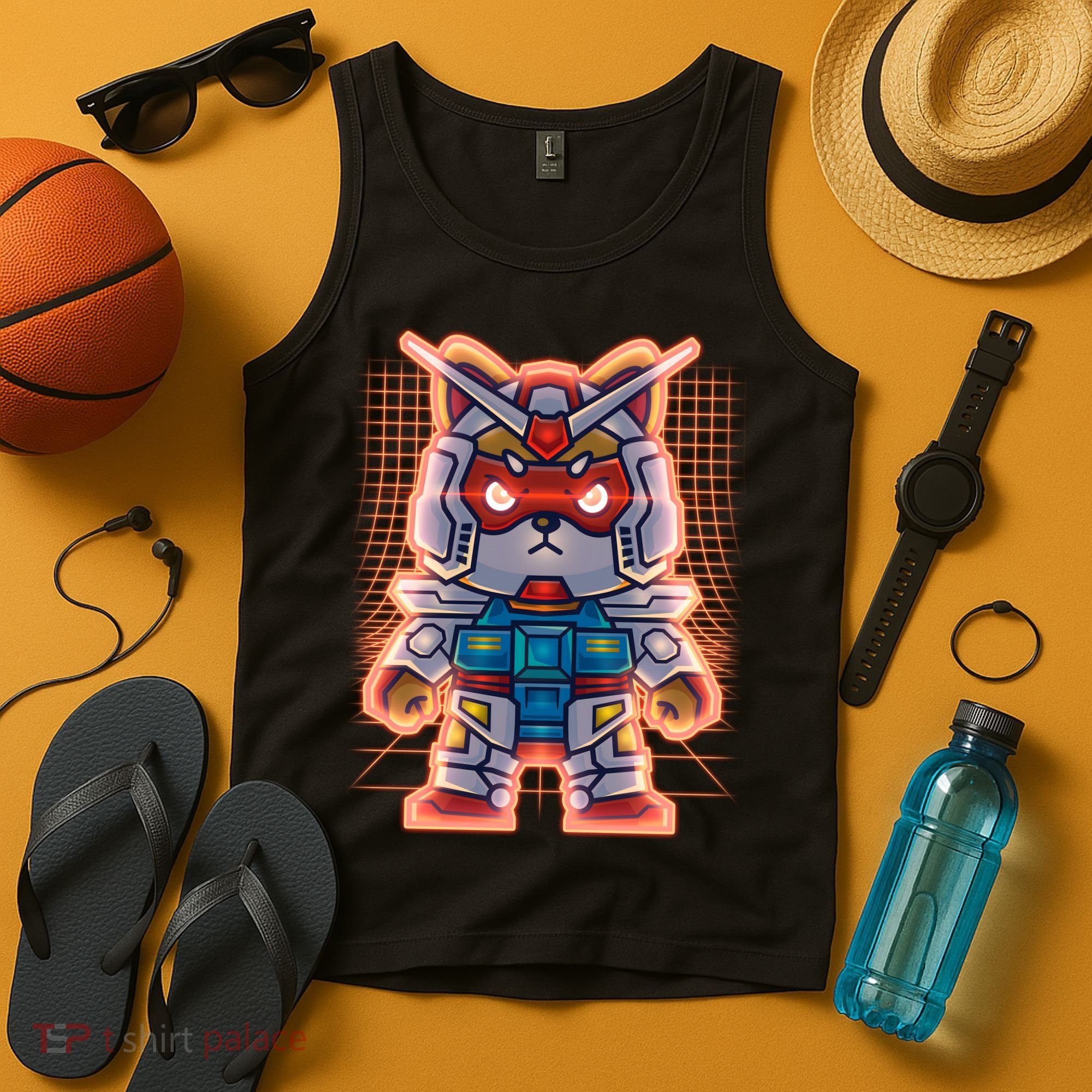 Mecha Shibi Inu Dog Robot Fighter Anime Tank Top