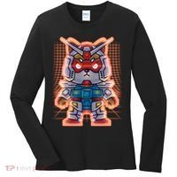 Mecha Shibi Inu Dog Robot Fighter Anime Women's Long Sleeve Shirt thumb 0