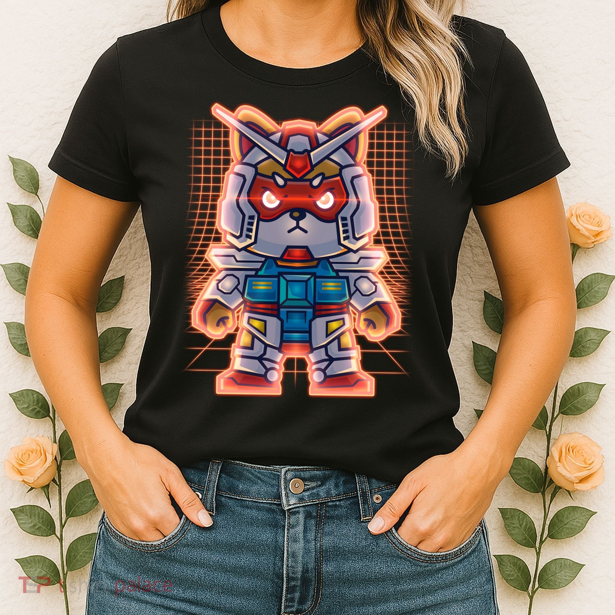 Mecha Shibi Inu Dog Robot Fighter Anime Women's T-Shirt