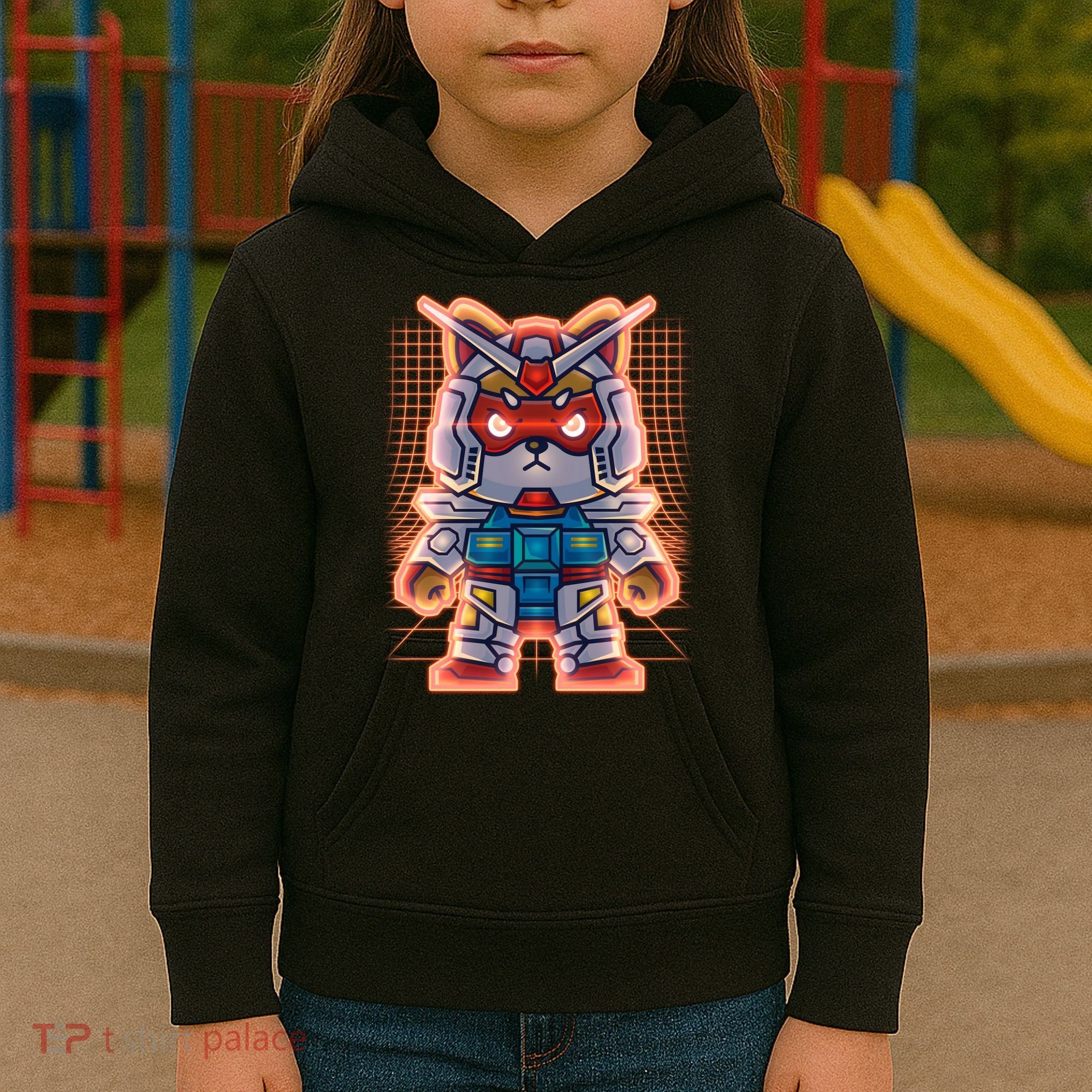 Mecha Shibi Inu Dog Robot Fighter Anime Kids Hoodie