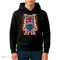 Mecha Shibi Inu Dog Robot Fighter Anime Kids Hoodie thumb 4