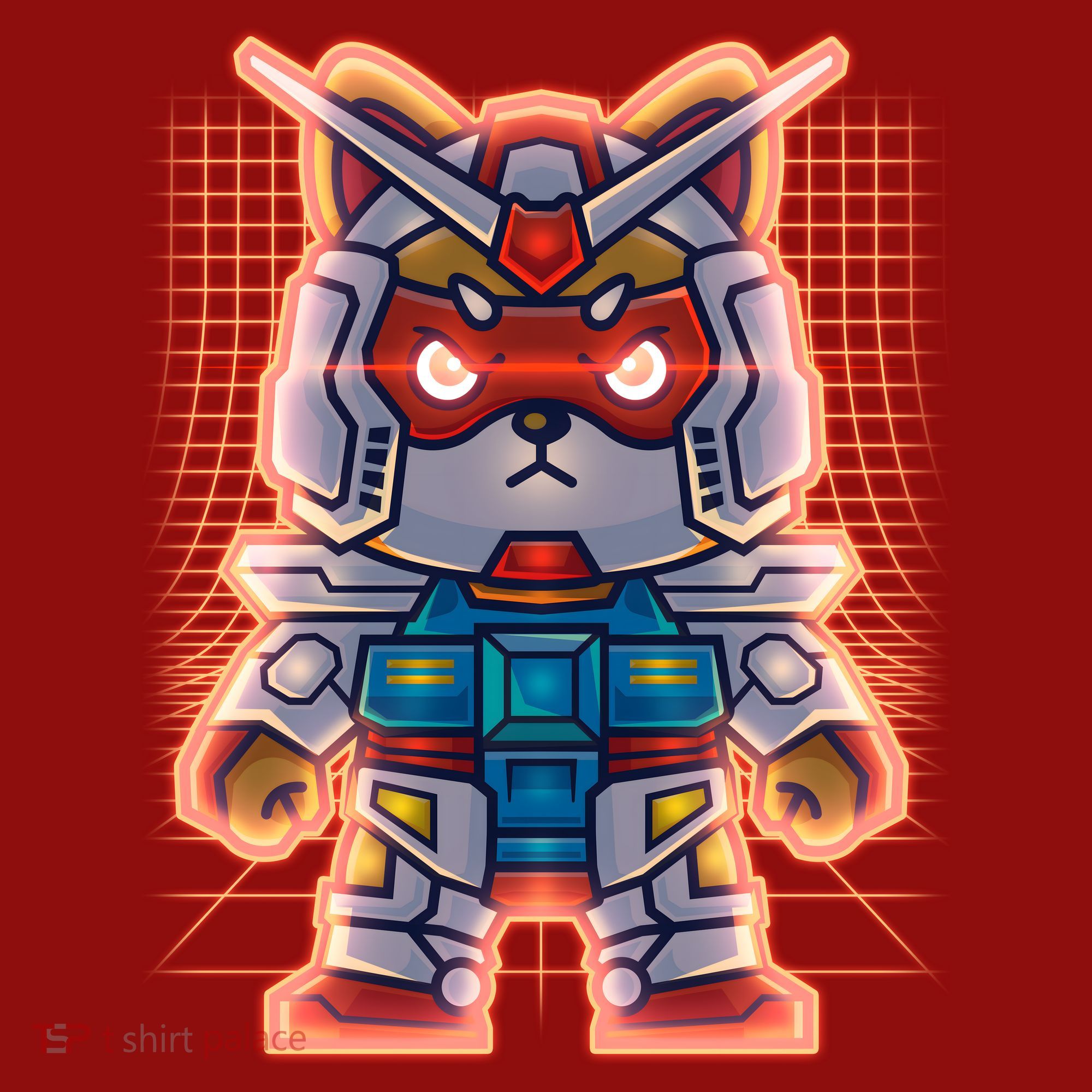 Mecha Shibi Inu Dog Robot Fighter Anime Long Sleeve Shirt