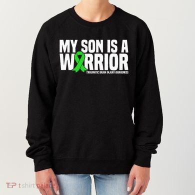 My Son Is A Warrior Traumatic Brain Injury Awareness Women's Sweatshirt
