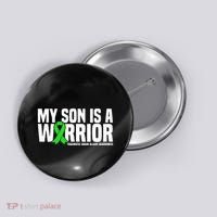 My Son Is A Warrior Traumatic Brain Injury Awareness Button thumb 0
