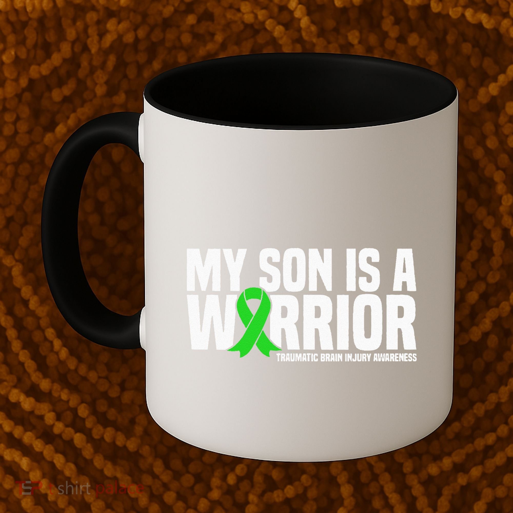 My Son Is A Warrior Traumatic Brain Injury Awareness Coffee Mug