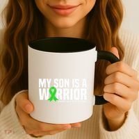 My Son Is A Warrior Traumatic Brain Injury Awareness Coffee Mug thumb 3