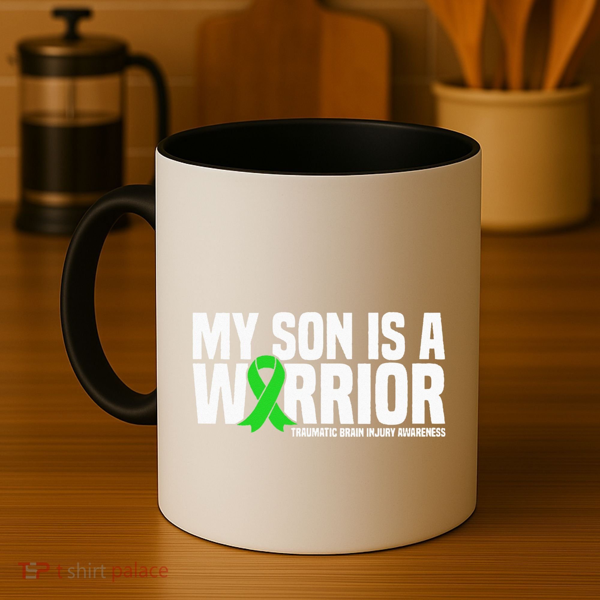 My Son Is A Warrior Traumatic Brain Injury Awareness Coffee Mug