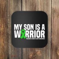 My Son Is A Warrior Traumatic Brain Injury Awareness Coaster thumb 0