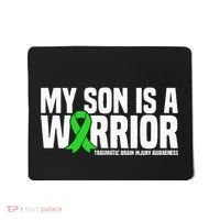 My Son Is A Warrior Traumatic Brain Injury Awareness Mousepad thumb 0