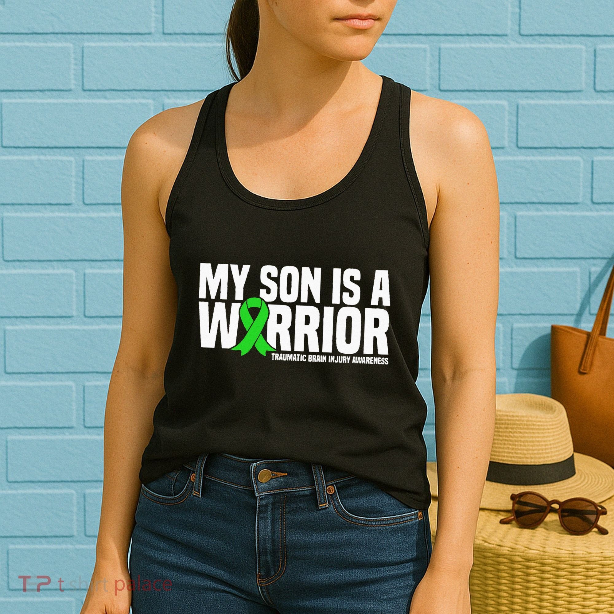 My Son Is A Warrior Traumatic Brain Injury Awareness Women's Tank Top