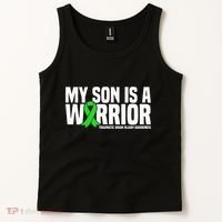 My Son Is A Warrior Traumatic Brain Injury Awareness Tank Top thumb 2