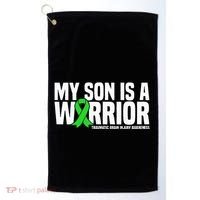 My Son Is A Warrior Traumatic Brain Injury Awareness Golf Towel thumb 0