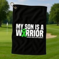 My Son Is A Warrior Traumatic Brain Injury Awareness Golf Towel thumb 1