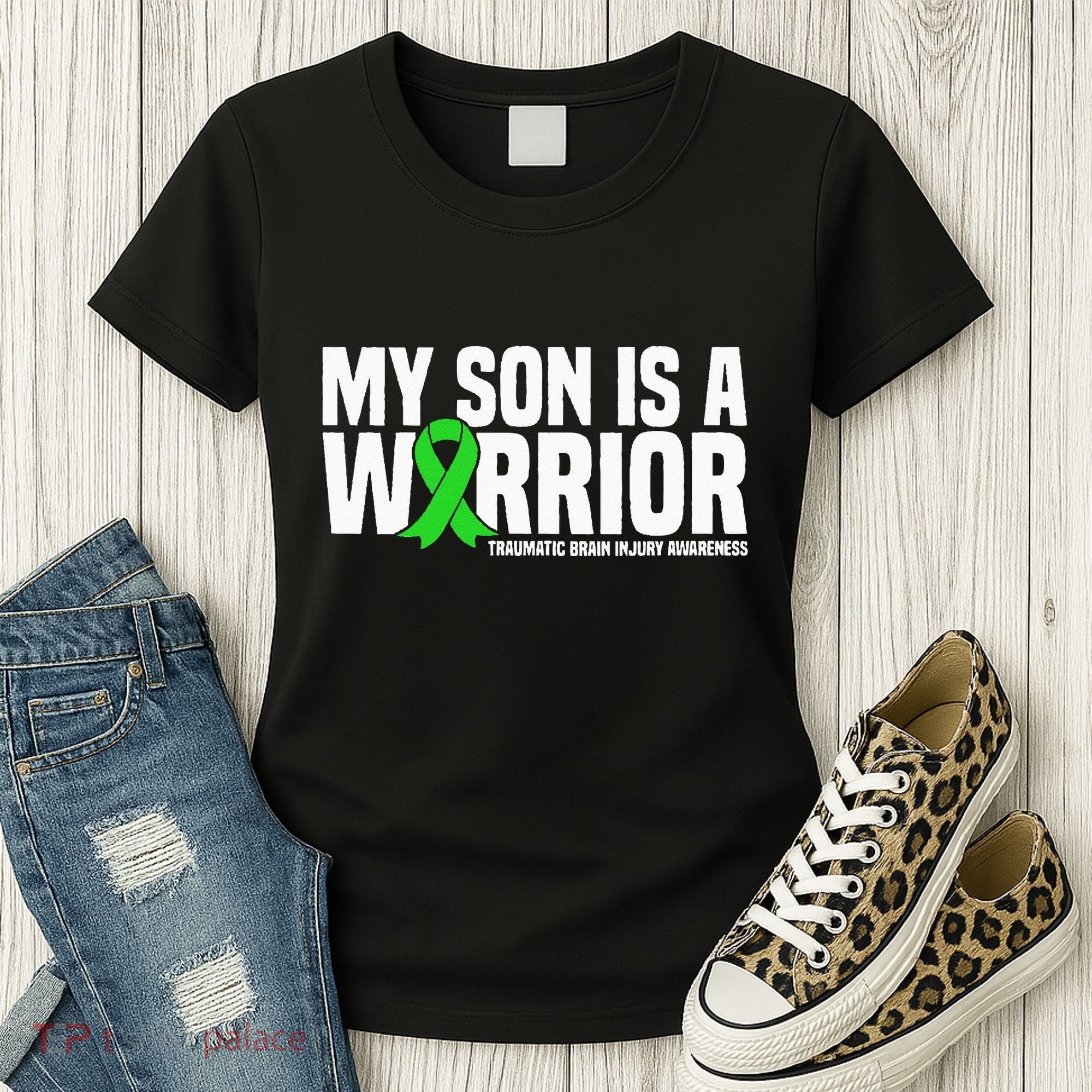 My Son Is A Warrior Traumatic Brain Injury Awareness Women's T-Shirt