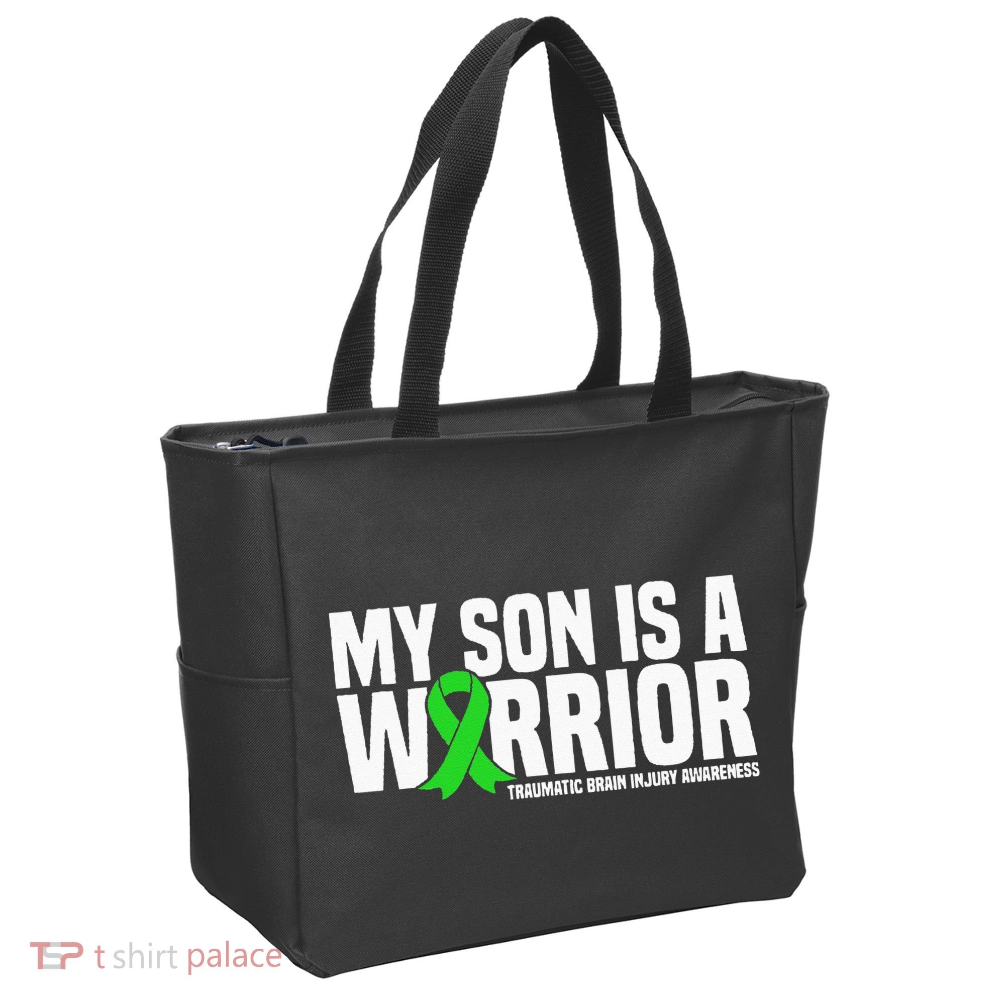 My Son Is A Warrior Traumatic Brain Injury Awareness Tote Bag