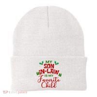 My Son In Law Is My Favorite Child Christmas Beanie thumb 0