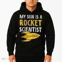 My Son Is A Rocket Scientist Rocket Aerospace Expert Hoodie thumb 2