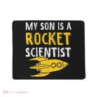My Son Is A Rocket Scientist Rocket Aerospace Expert Mousepad thumb 0